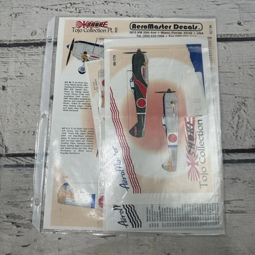 AeroMaster Products Decals 1/48 - Shoki Tojo Collection (Part 2) - 48-170